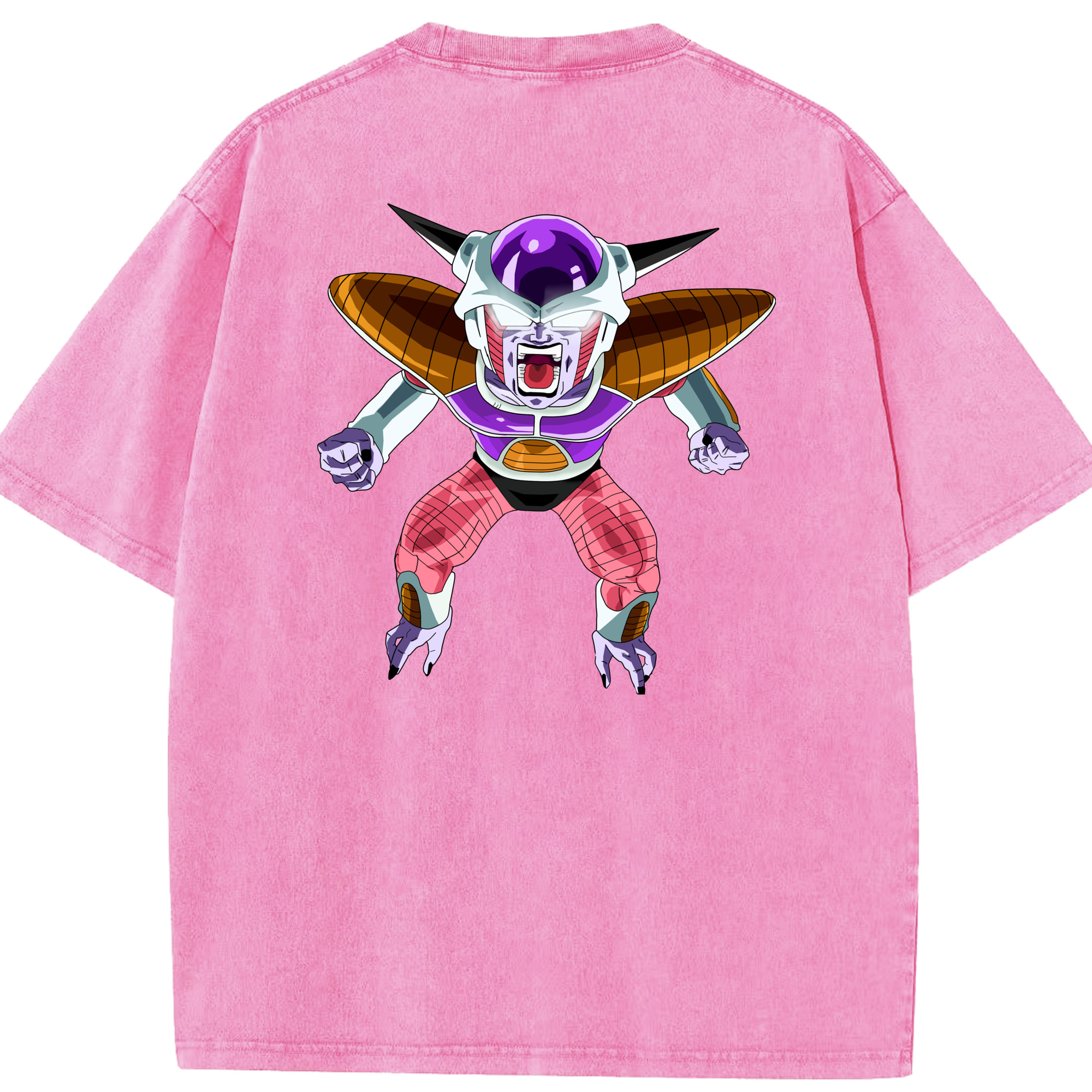 （画像用） ドラゴンボール フリーザ DRAGON BALL Frieza 綿100% ヴィンテージ風 半袖Tシャツ（背面プリント）